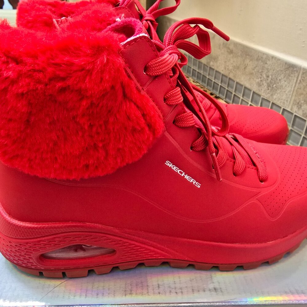 Skechers Red Ankle booties Size 10 - Picture 3 of 5